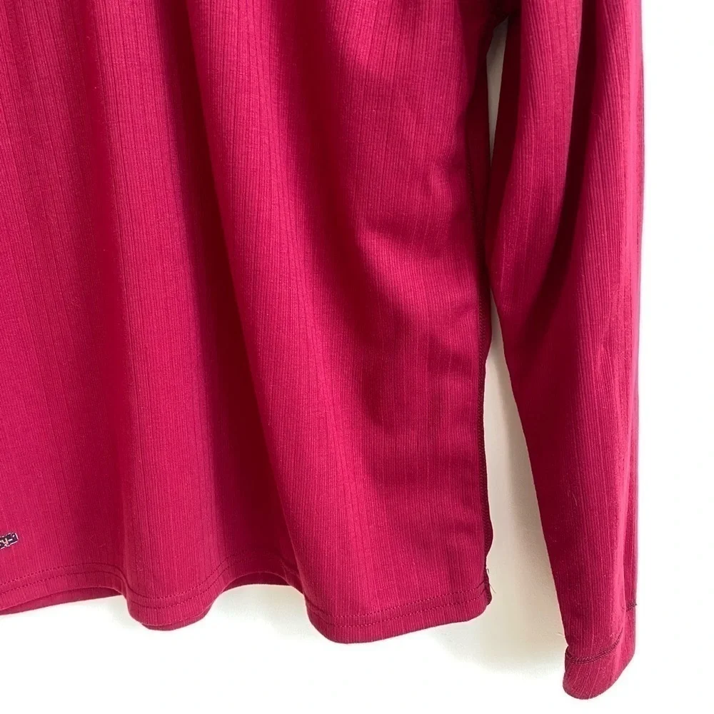 Polarmax Red 1/4 Zip Pullover Mock Neck Womens Size XL Pullover Acclimate Dry